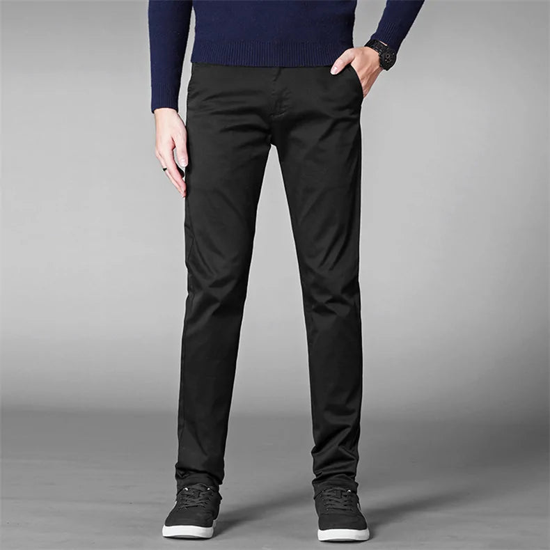 Cotton Fitted Trousers