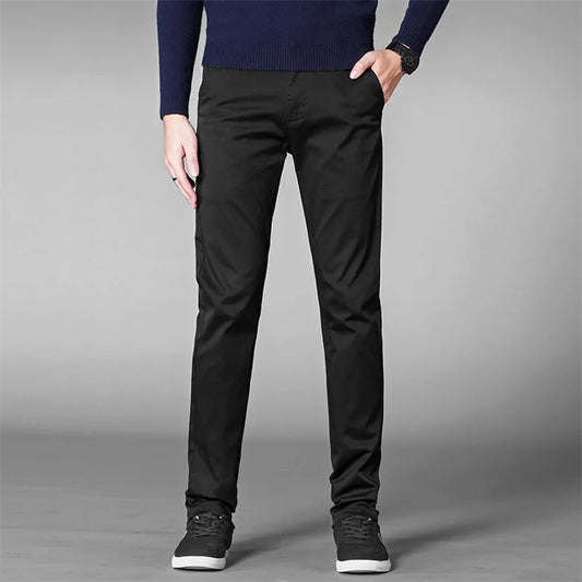 Cotton Fitted Trousers